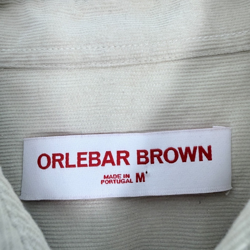 Orlebar Brown Corduroy Shirt Mens M Beige Casual Preppy Button Up - Picture 3 of 11